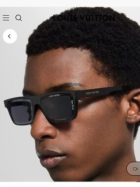 Louis Vuitton Super Vision Square Sunglasses color Black